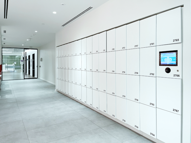 White Workplace Wall Locker