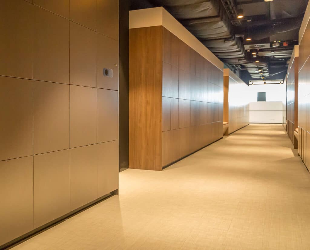 Wall Partition Lockers with HID Security - Building Access Cards