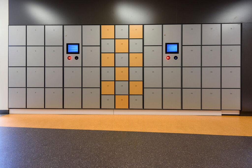 University Campus Lockers with RFID, Student ID access