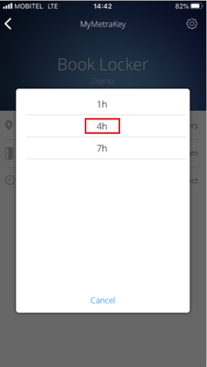 Choose a duration (configurable)